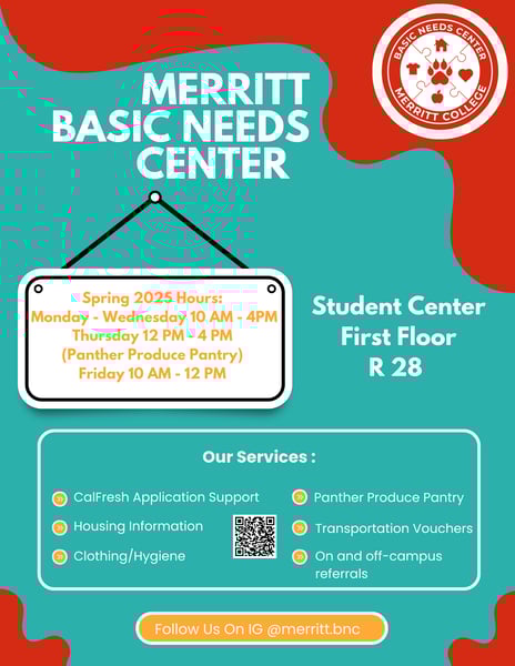 Merritt Basic Needs Spring 2025 Flyer